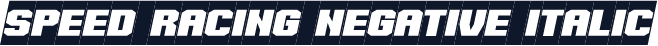 Speed Racing Negative Italic