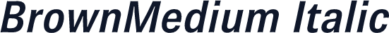 BrownMedium Italic
