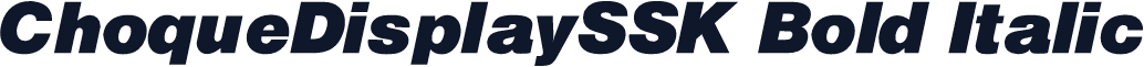 ChoqueDisplaySSK Bold Italic