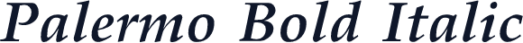Palermo Bold Italic