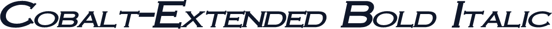 Cobalt-Extended Bold Italic