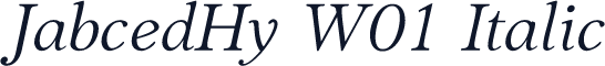 JabcedHy W01 Italic