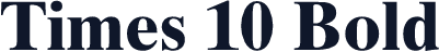 Times 10 Bold