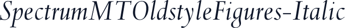 SpectrumMTOldstyleFigures-Italic
