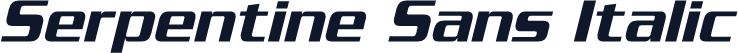 Serpentine Sans Italic