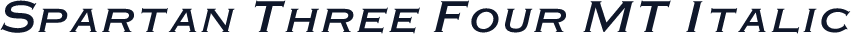 Spartan Three Four MT Italic