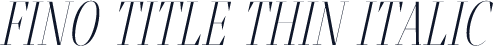 Fino Title Thin Italic