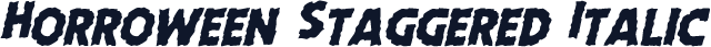 Horroween Staggered Italic