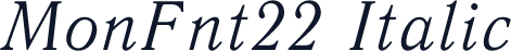 MonFnt22 Italic
