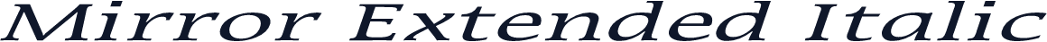 Mirror Extended Italic