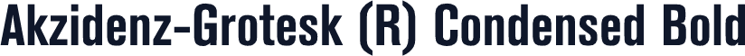 Akzidenz-Grotesk (R) Condensed Bold