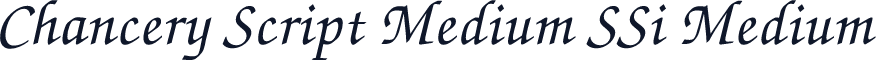 Chancery Script Medium SSi Medium