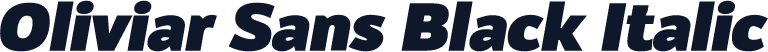 Oliviar Sans Black Italic