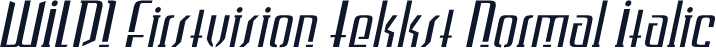 WILD1 Firstvision Tekkst Normal Italic