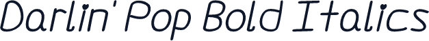 Darlin' Pop Bold Italics
