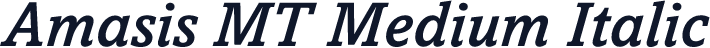 Amasis MT Medium Italic