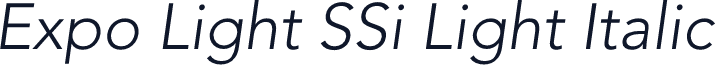 Expo Light SSi Light Italic