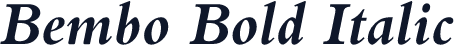 Bembo Bold Italic