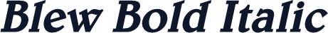 Blew Bold Italic