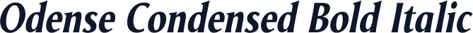 Odense Condensed Bold Italic