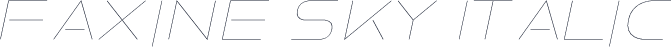 Faxine Sky Italic