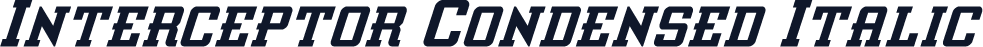Interceptor Condensed Italic
