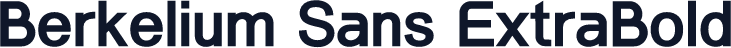 Berkelium Sans ExtraBold