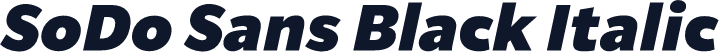 SoDo Sans Black Italic
