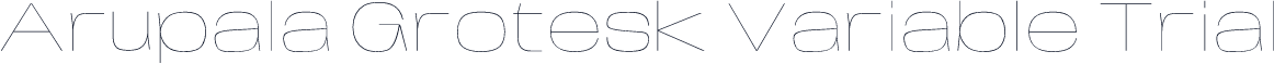 Arupala Grotesk Variable Trial