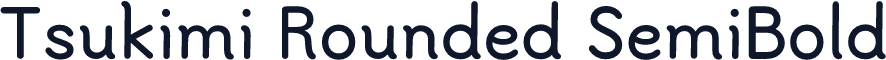 Tsukimi Rounded SemiBold