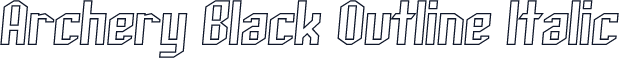 Archery Black Outline Italic