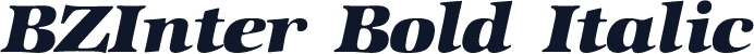 BZInter Bold Italic