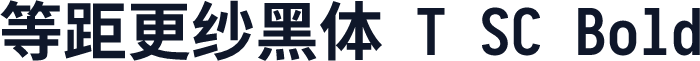 等距更纱黑体 T SC Bold