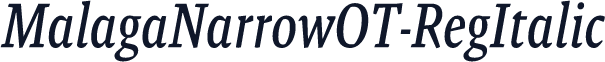 MalagaNarrowOT-RegItalic