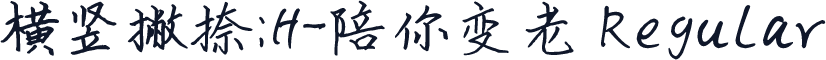 横竖撇捺：H-陪你变老 Regular
