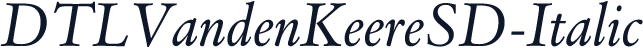 DTLVandenKeereSD-Italic