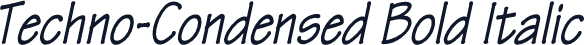 Techno-Condensed Bold Italic