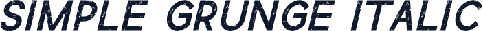 Simple Grunge Italic