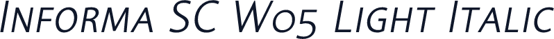 Informa SC W05 Light Italic