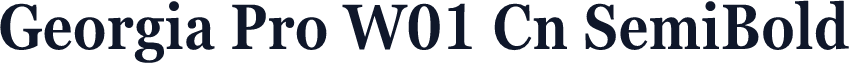 Georgia Pro W01 Cn SemiBold