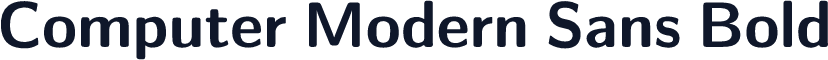 Computer Modern Sans Bold