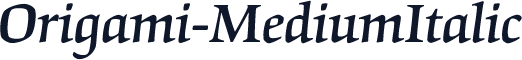 Origami-MediumItalic