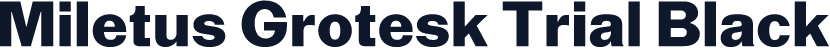 Miletus Grotesk Trial Black