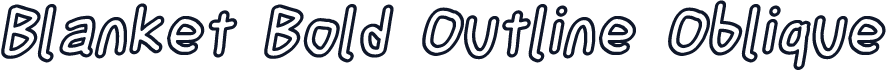 Blanket Bold Outline Oblique