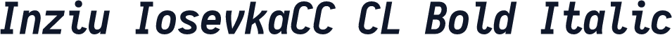 Inziu IosevkaCC CL Bold Italic