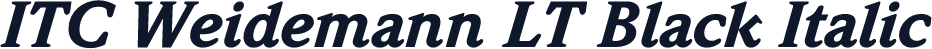 ITC Weidemann LT Black Italic
