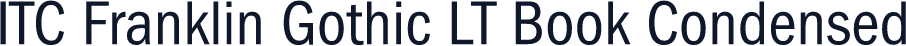 ITC Franklin Gothic LT Book Condensed