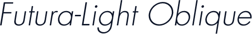 Futura-Light Oblique