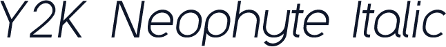 Y2K Neophyte Italic