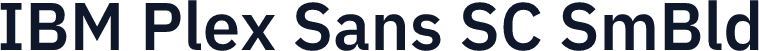 IBM Plex Sans SC SmBld